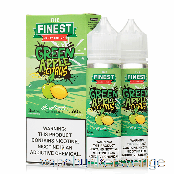 Vape Sverige Grönt äpple Citrus - Den Finaste Godisutgåvan - 120ml 3mg